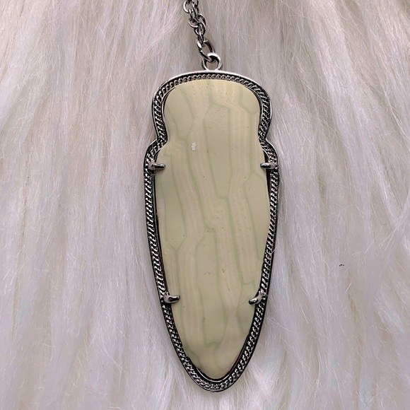 Silver Long Layering Statement Necklace with Clay Reversible Arrowhead Charm - Picture 4 of 4